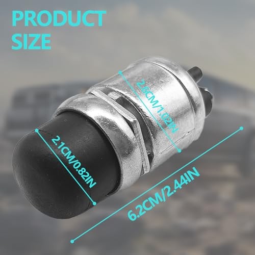 12V 50A Engine Start Push Button, Waterproof Horn Button Momentary Start