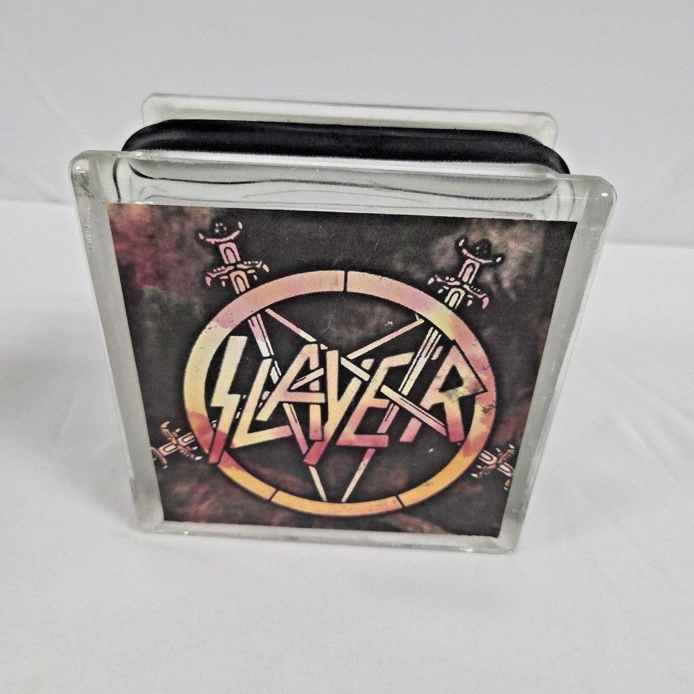 Slayer Lighted Glass Block Purple 6 x 6 x 3 Classic Rock Custom Made