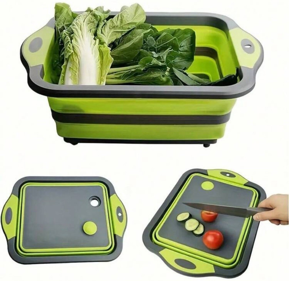 Fodable Cutting Board Built in Water Strainer