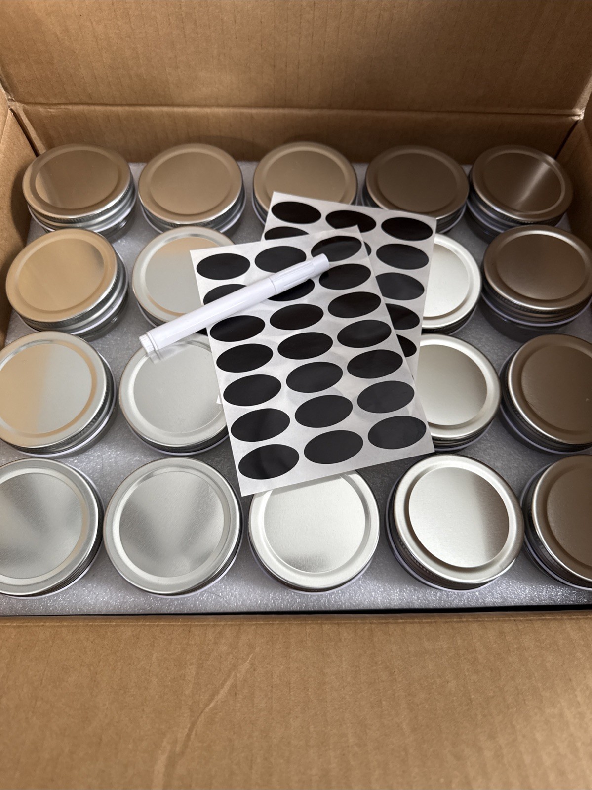 40 Pack Mason Jars 4 oz Storage Jars with Lids, Labels & Marker