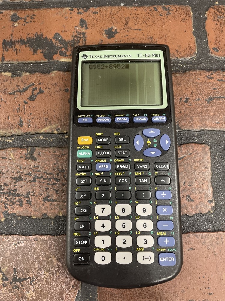 Texas Instruments TI-83 Plus Graphing Calculator With Cover