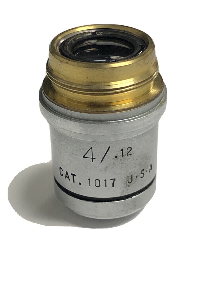 American Optical AO Plan Achro 4x/.12 Infinity Microscope Objective Lens