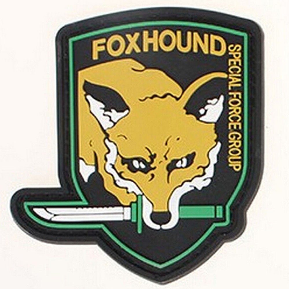 3D Pvc FOX HOUND Metal Gear Solid Specia Force Group Rubber Hook Loop Patch
