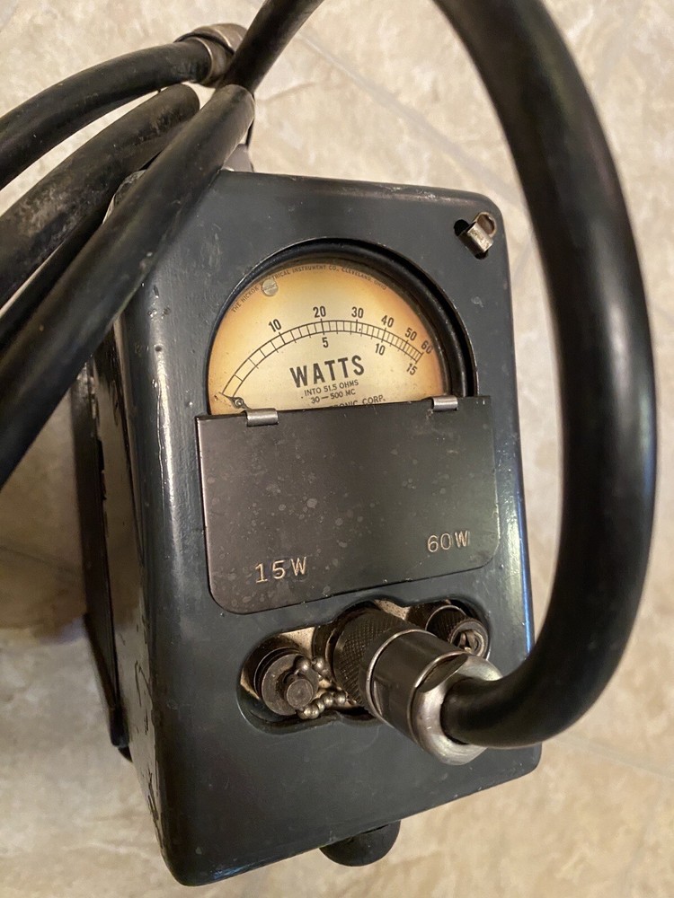 Vintage Termaline Bird Wattmeter Model 61 With Cable