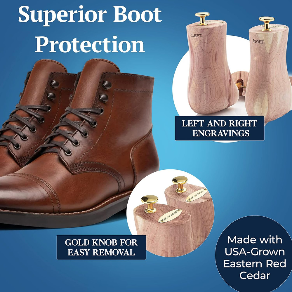 Boot Trees, Cedar Boot Tree for Men, Shoe Tree for Boots, Boot Stretcher & Shape