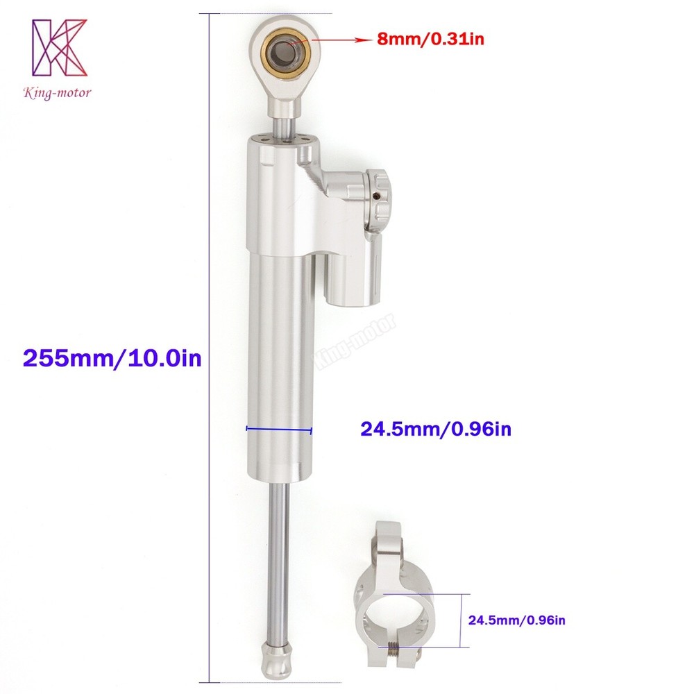 CNC Motorbike Steering Damper Stabilizer Linear Reversed Safe Control Universal