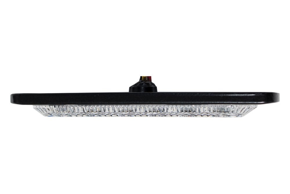6-LED Ultra Slim Bolt-On Mount 19-Flash Pattern Amber/White LED Strobe Light
