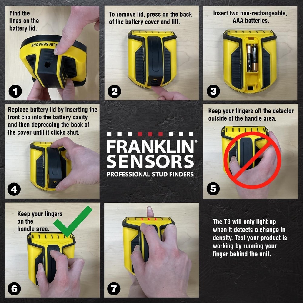 Ultimate ProSensor T9 Stud Finder with 8 Sensors - Reliable Wall Scanner
