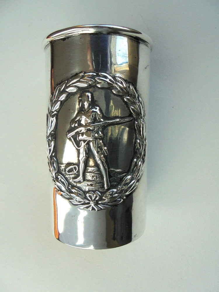 19th Century Silver Military Mug Goblet
