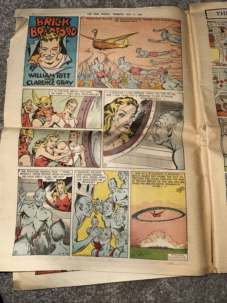 1943 star weekly comic section