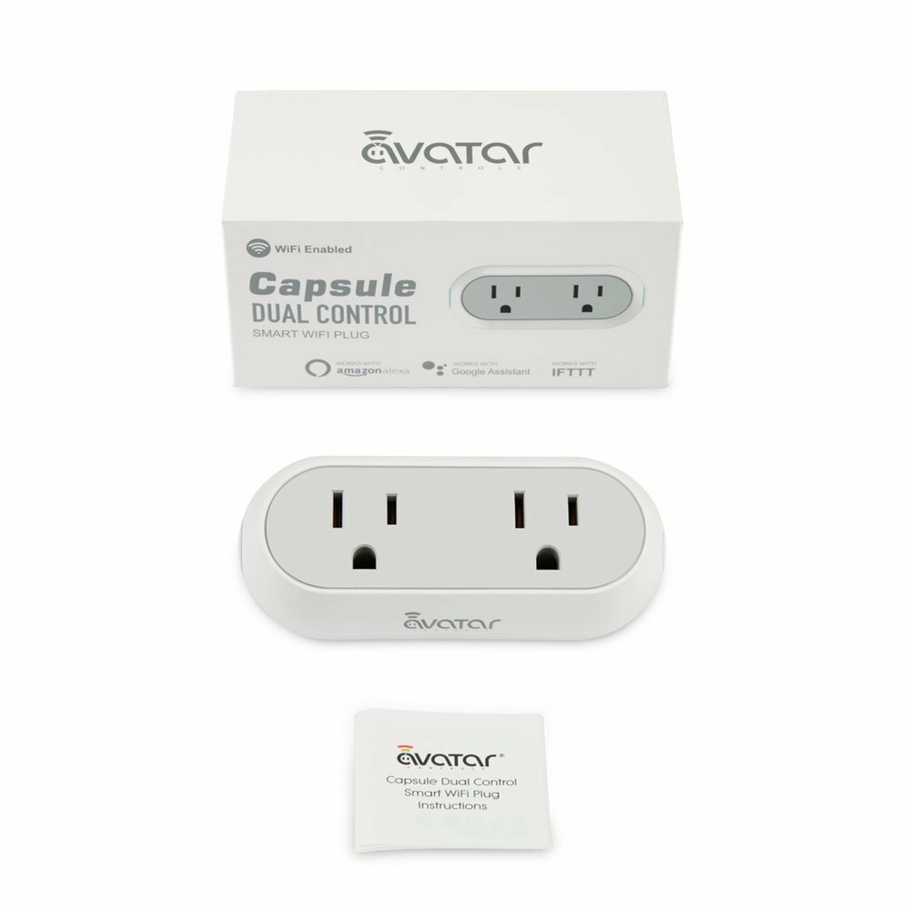 Dual Socket Capsule Smart WiFi Plugs Dual Outlets Alexa Google ITFFF SmartThings