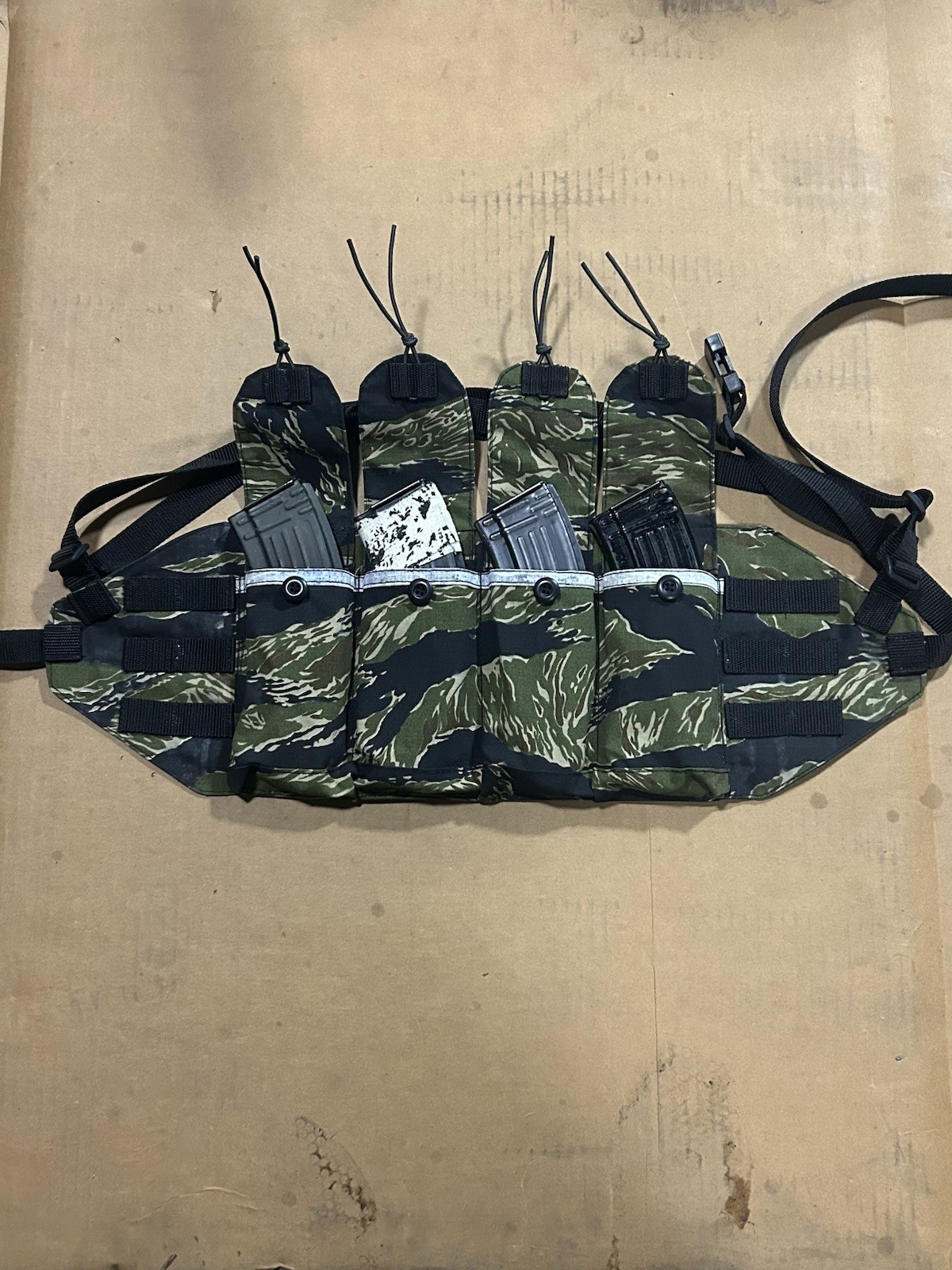 Vietnam Tiger Stripe Modernized Chicom Chestrig Recce Rig LBE Retro