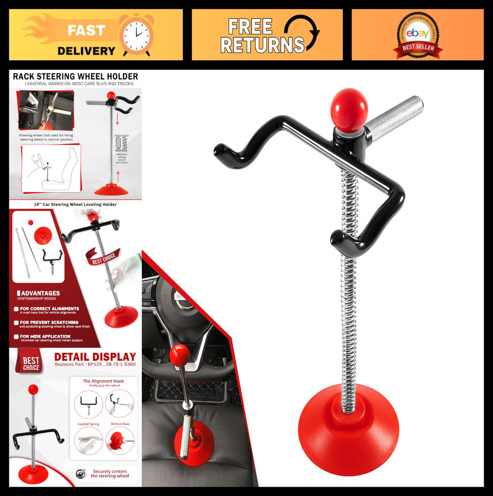Adjustable Steering Wheel Holder Stand Tool for Wheel Alignment - Trucks, Vans,