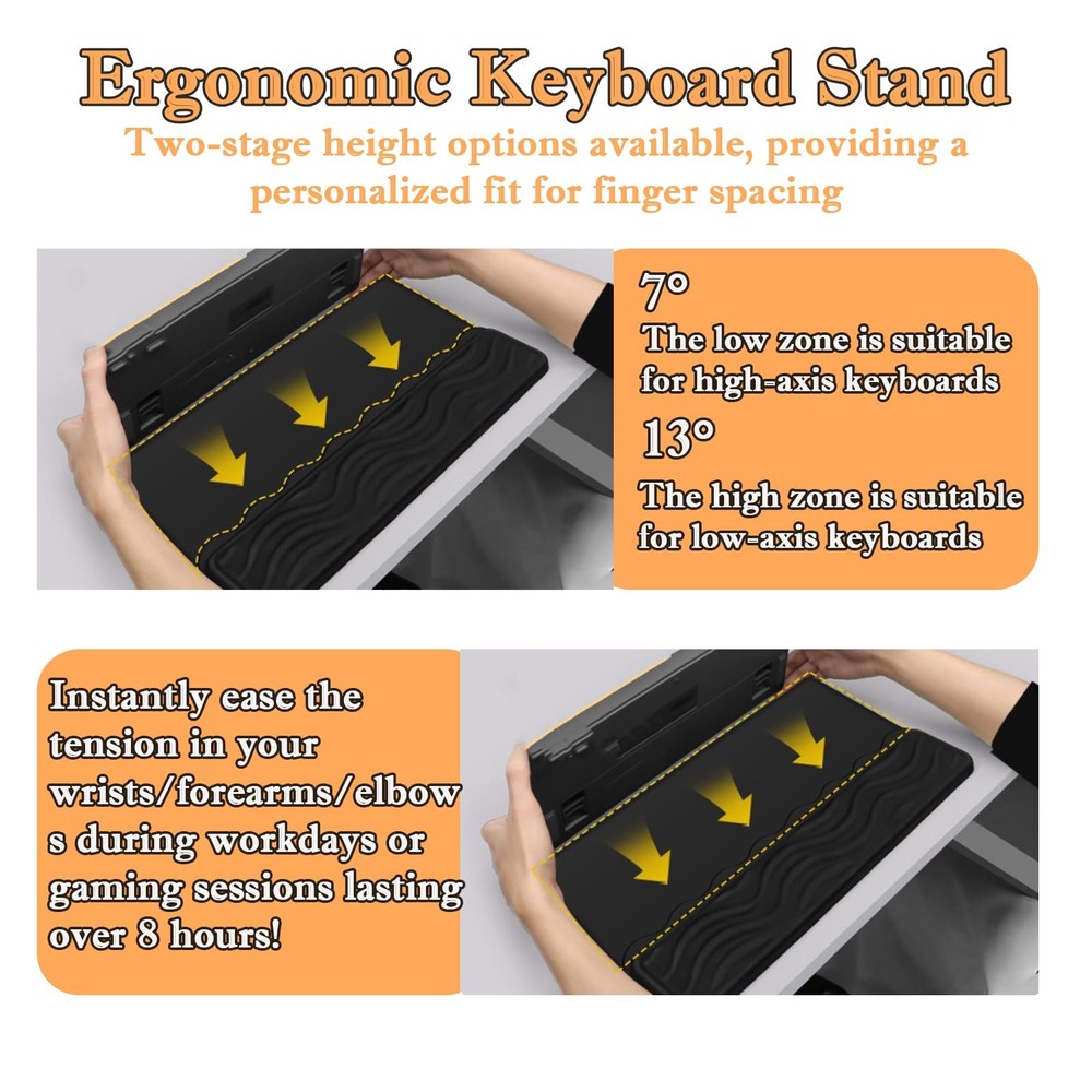Ergonomic Keyboard Wrist Rest Pad, Computer Keyboard Stand with Thick Memory ...