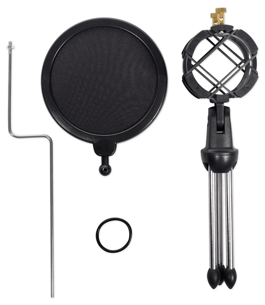 Audio Technica Dynamic Podcasting Podcast Microphone+Tripod+Pop Filter+Cable