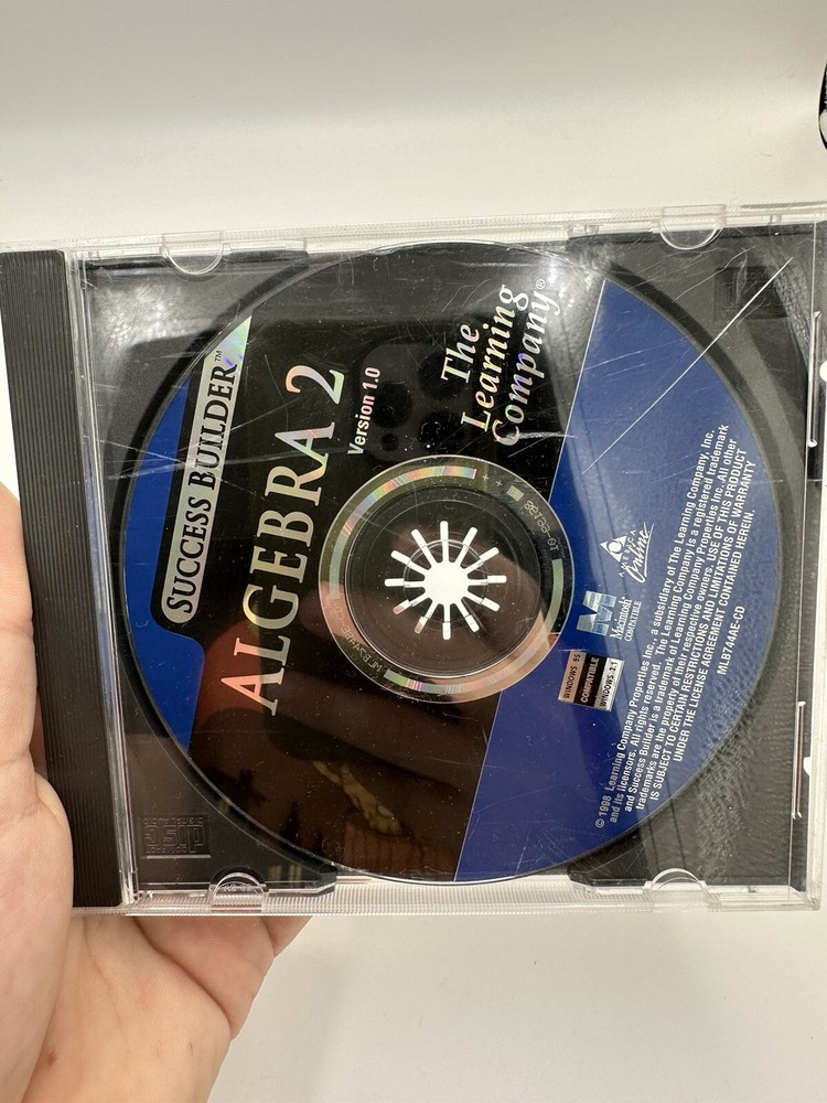 Vintage Success Builder Algebra 2 PC Cd Windows 95 & MacCollectable Software