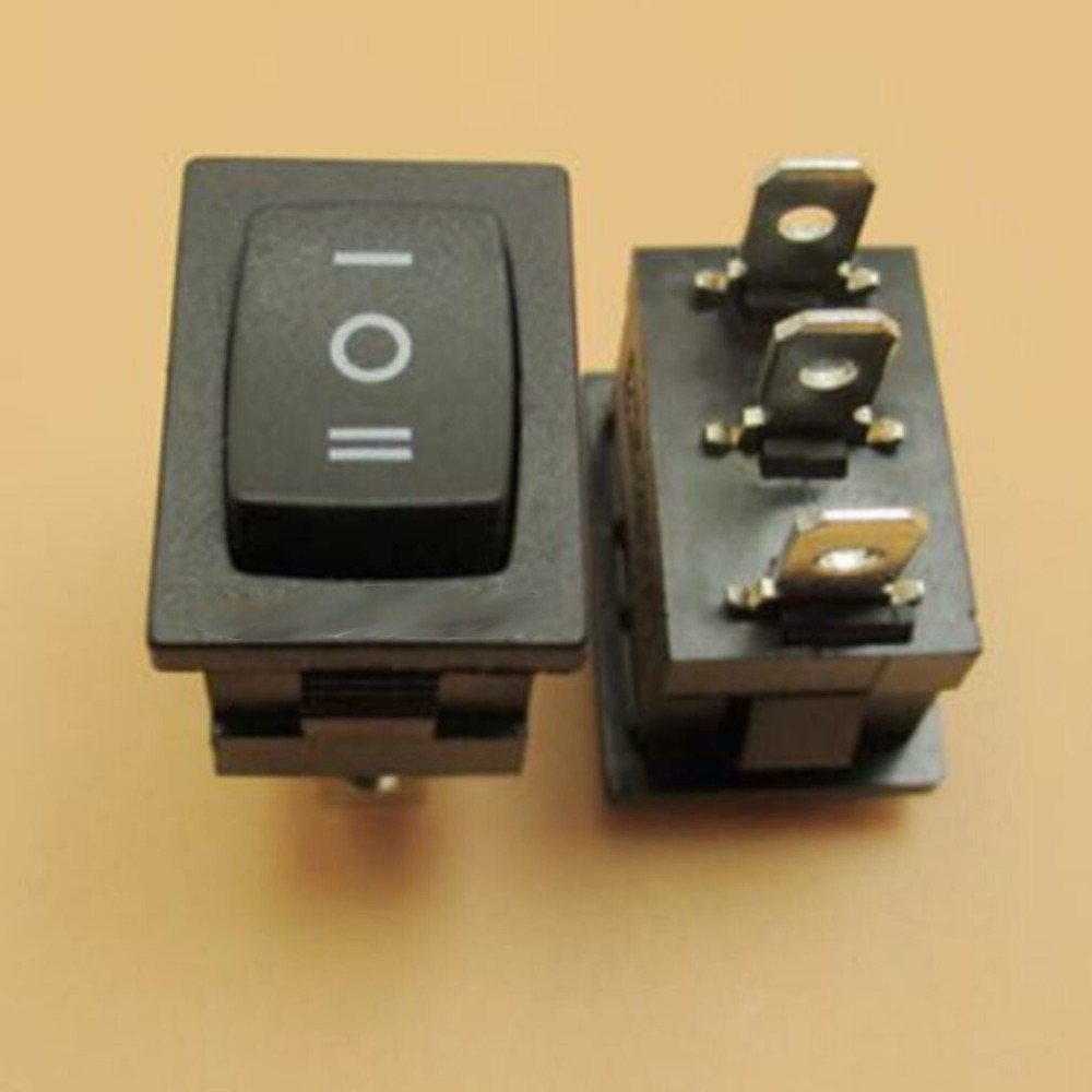 6PCS KCD5-2P-42 3-pin 3-speed Power Button Switch 10A