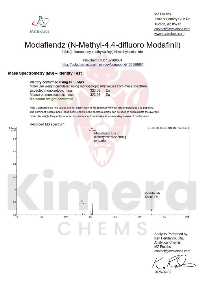 Modafiendz Kimera Chems 50mg Per Capsule 60 Count