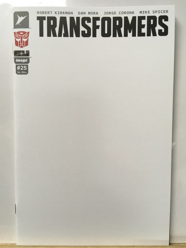 Transformers #25 BLANK autobots cornerbox Variant NM