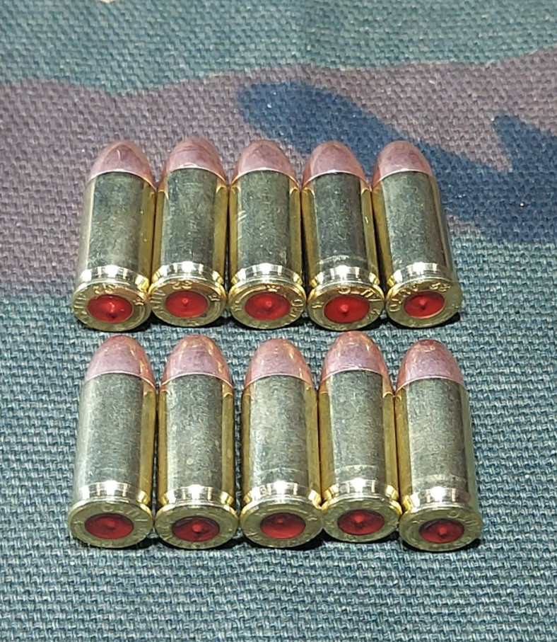 32 ACP SNAP CAPS SET OF 10 (BRASS+FMJ) REAL WEIGHT. 32 AUTO