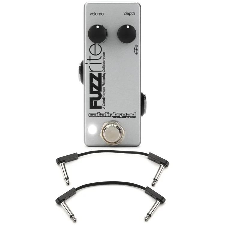 Catalinbread Fuzzrite Mini Fuzz Pedal with EBS Patch Cables