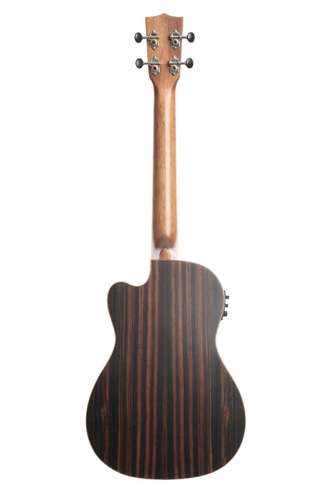 Kala Solid Spruce Top Striped Ebony - Baritone with Cutaway and EQ