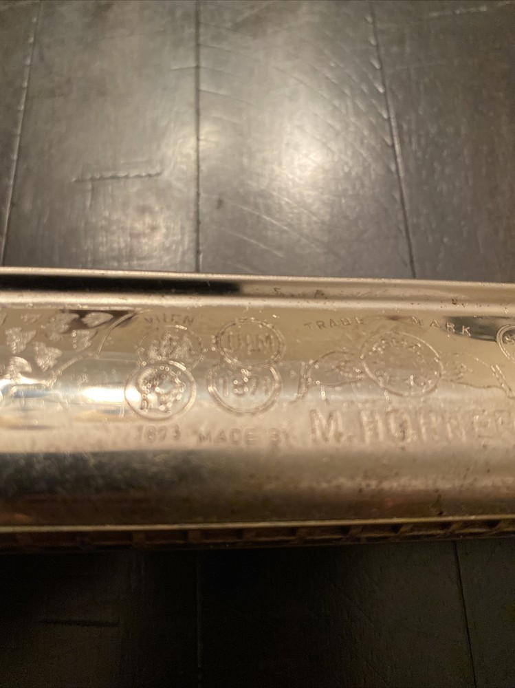 ORIGINAL VINTAGE M. HOHNER GERMANY GOLIATH HARMONICA Rare 💰
