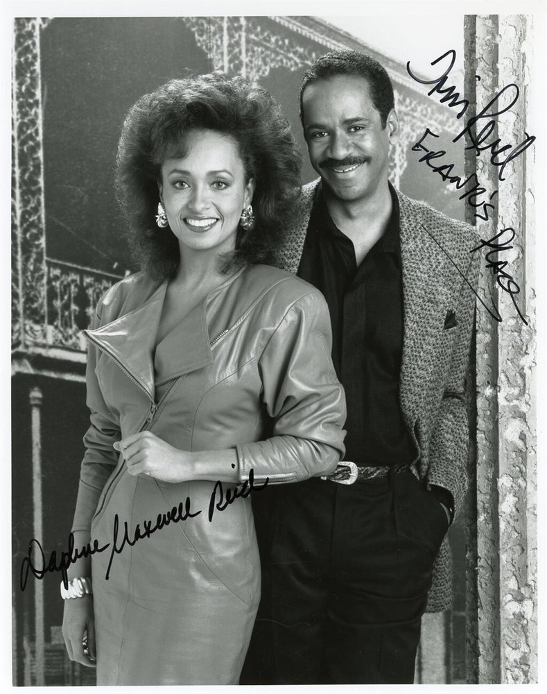 Tim & Daphne Maxwell Reid- Signed B&W Photograph