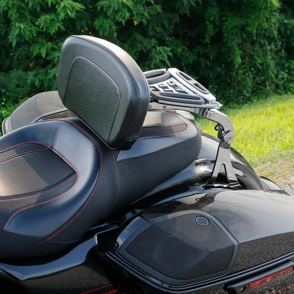 Adjustable Driver Passenger Backrest Fit For Harley Electra Glide 2014-24 Chrome