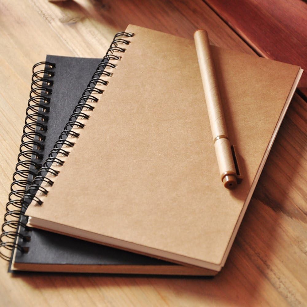 Elegant Soft Cover Spiral Notebook 2-Pack for Travel & Creative Expression