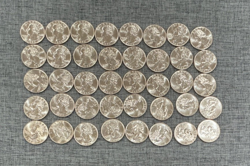 1998-D Uncirculated Washington Quarter Paper-wrapped roll