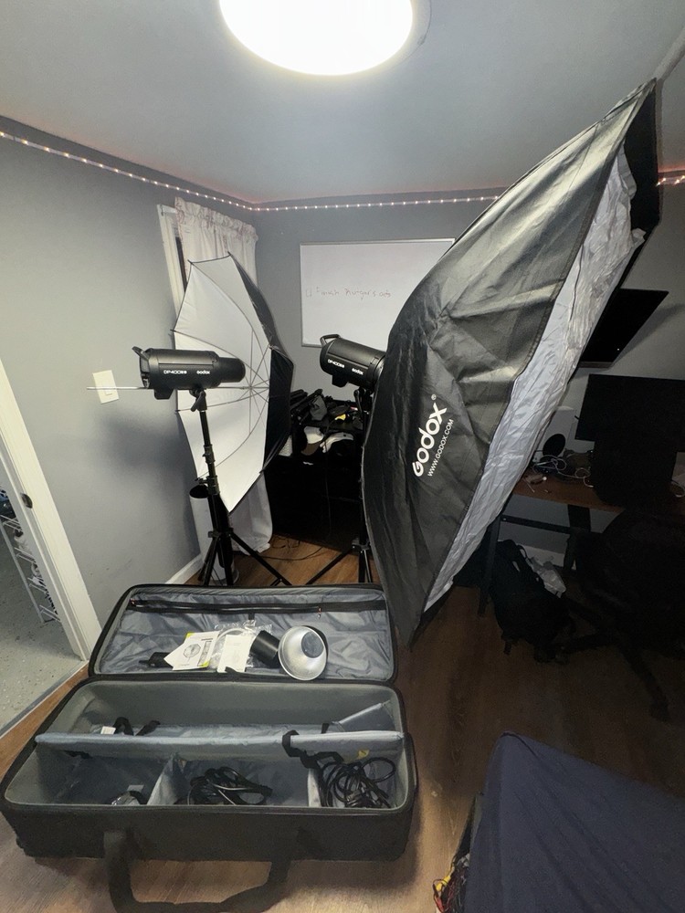 Godox DP400III 400W Flash Lighting Kit, 2 Heads, Wireless Trigger, AC-Powered