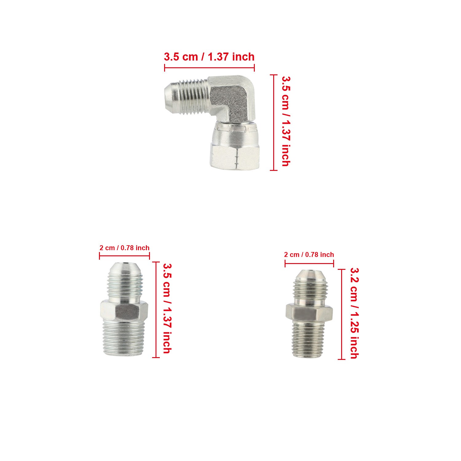 SS Braided Transmission Cooler Hose lines Fittings TH350 700R4 TH400 52" Length