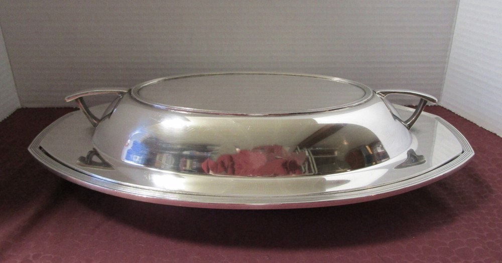CLASSIC C1930s Silverplate Double Vegetable Dish No Monograms Community Plate