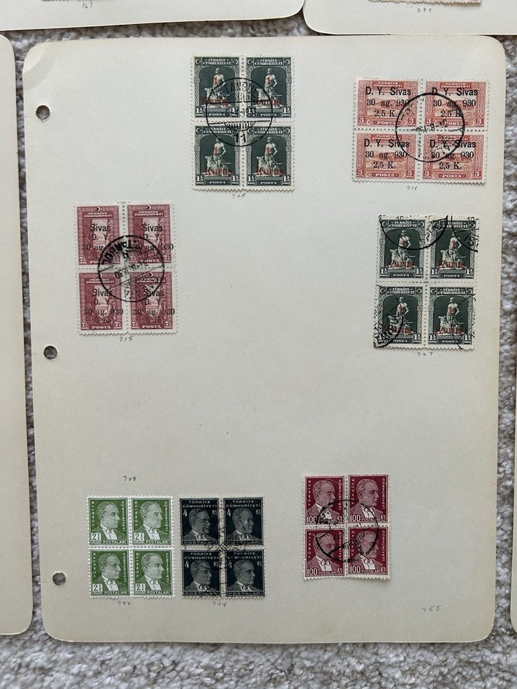 Ottoman Empire / Turkey / Stamp Collection / Large Blocks !!!