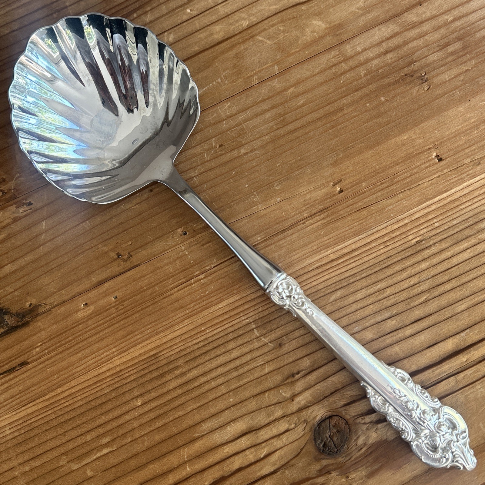 GRANDE BAROQUE Wallace Sterling Silver Casserole Serving Spoon