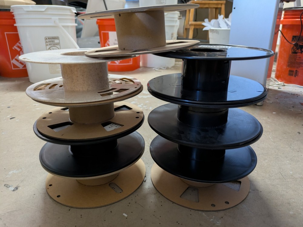 9x Empty 3D Printing Filament Spools