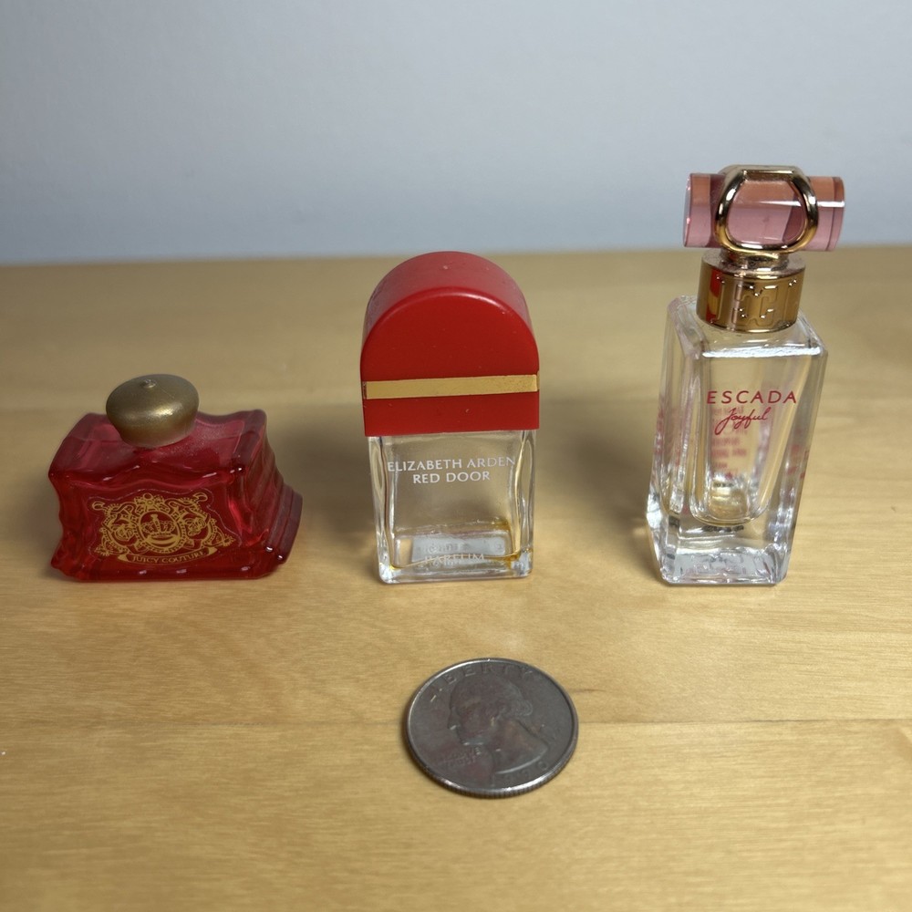 3 Mini Collectible Perfume Bottles EMPTY