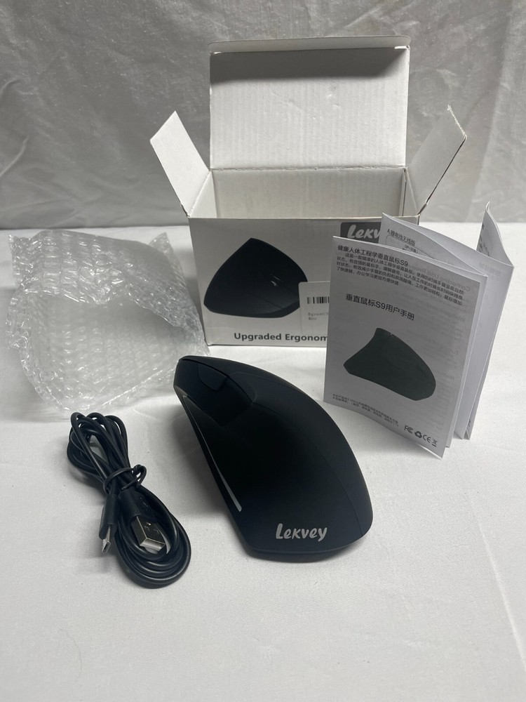 LEKVEY Ergonomic Vertical Wireless Mouse-Rechargeable 2.4GHz Adjustable DPI-PC