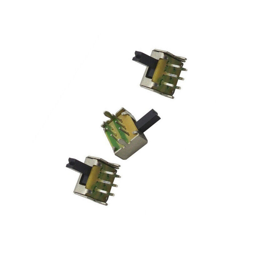 10pcs SK22D07 6Pin Toggle Vertical Slide Switch 2P2T 4mm Handle for PCB Mount
