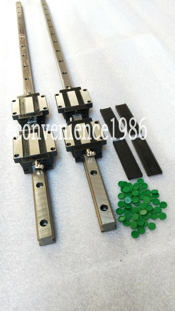 2 pcs HSR35CA--700 mm Square Linear Rail & 4 pcs HSR35CA Block Carriage