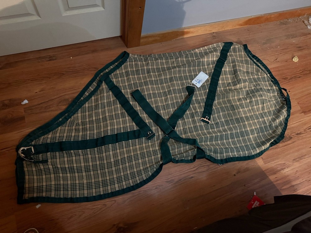 62” Baker Open Front Sheet Green/Plaid