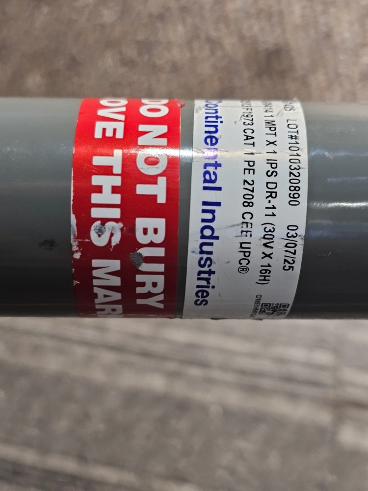 Wal-Rich OEM 1" IPS Con Flex Riser Polyethylene Constab DR11 for Propane 2886008