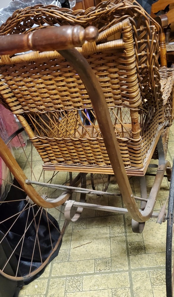 Wicker Baby Stroller 1885