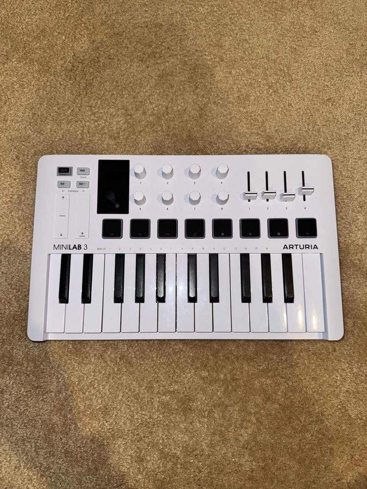 Arturia MiniLab 3 Mini Hybrid Keyboard Controller Creative Software (White)