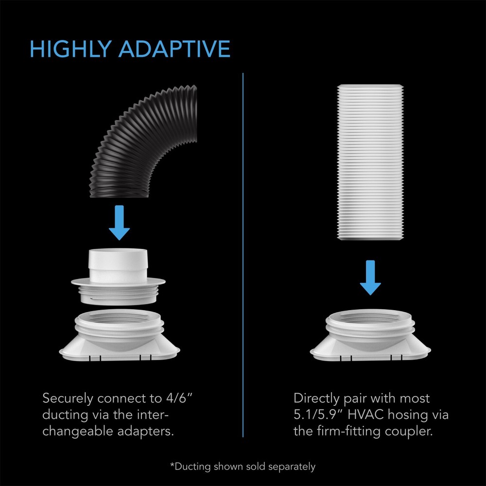 Window Duct Kit, Adjustable Vent Port for Inline Fans