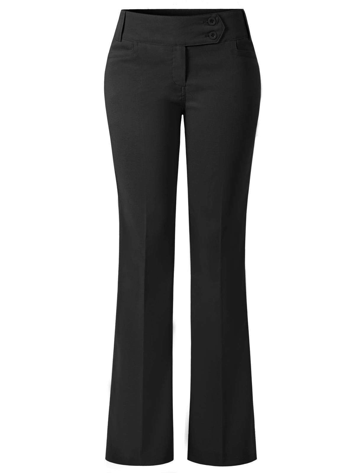 MixMatchy Relaxed Boot-Cut Stretch Office Pants Trousers Slacks