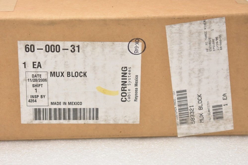 Corning Cable Systems 60-000-31 Mux Block