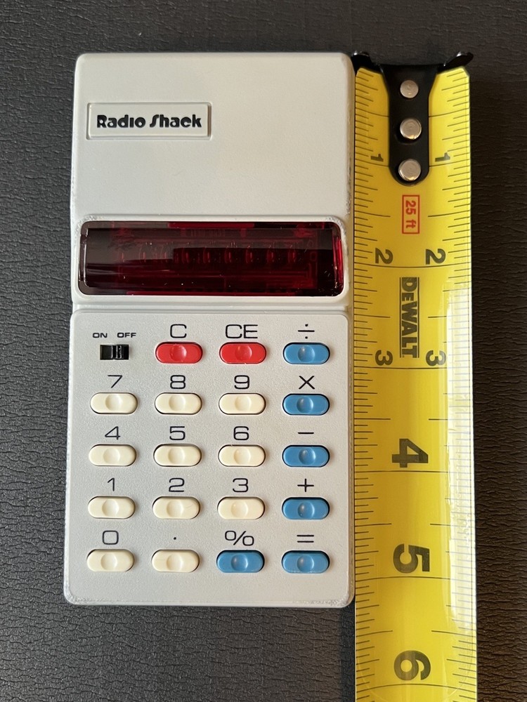 Vintage Radio Shack Calculator Basic 5 Function w Box EC-221 Working Please Read