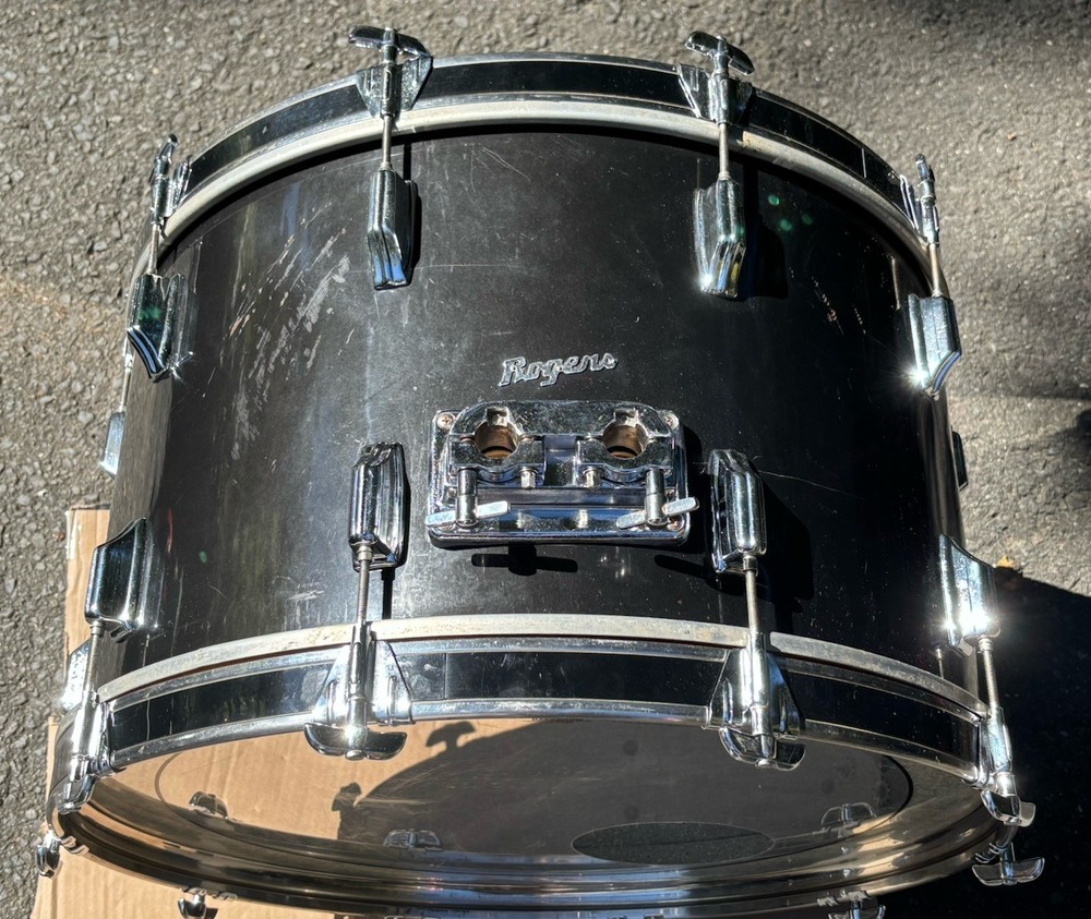 Rogers 24” Bass Drum Black Script USA
